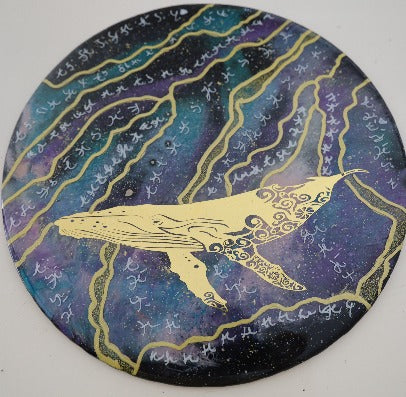 Golden Galactic Whale Resin Board